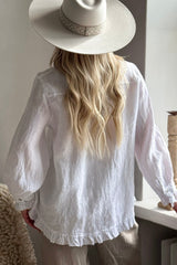 Juniee linen shirt, white