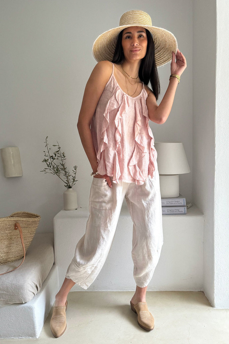 Kristin pellavatoppi, light pink