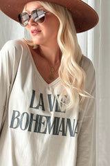 La Vie Bohemiana puuvillapaita, beige