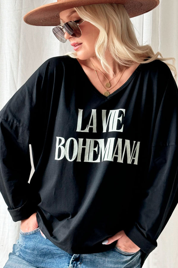 La Vie Bohemiana cotton shirt, black