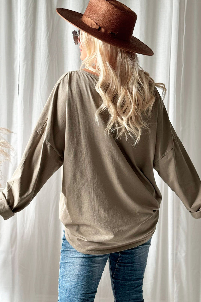 La Vie Bohemiana cotton shirt, Taupe