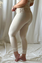 Bamboo Lace leggingsit, beige