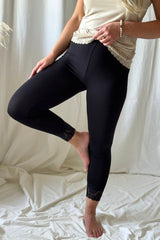 Bamboo Lace leggingsit, musta