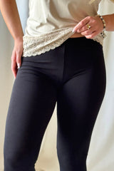 Bamboo Lace leggingsit, musta