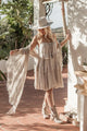 Lilibet linen dress, sand