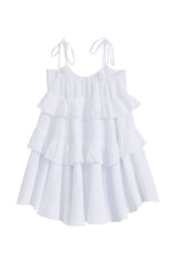 Lilibet linen dress, white