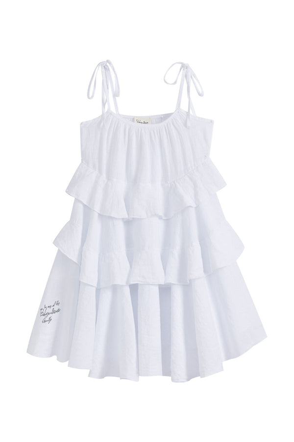 Lilibet linen dress, white