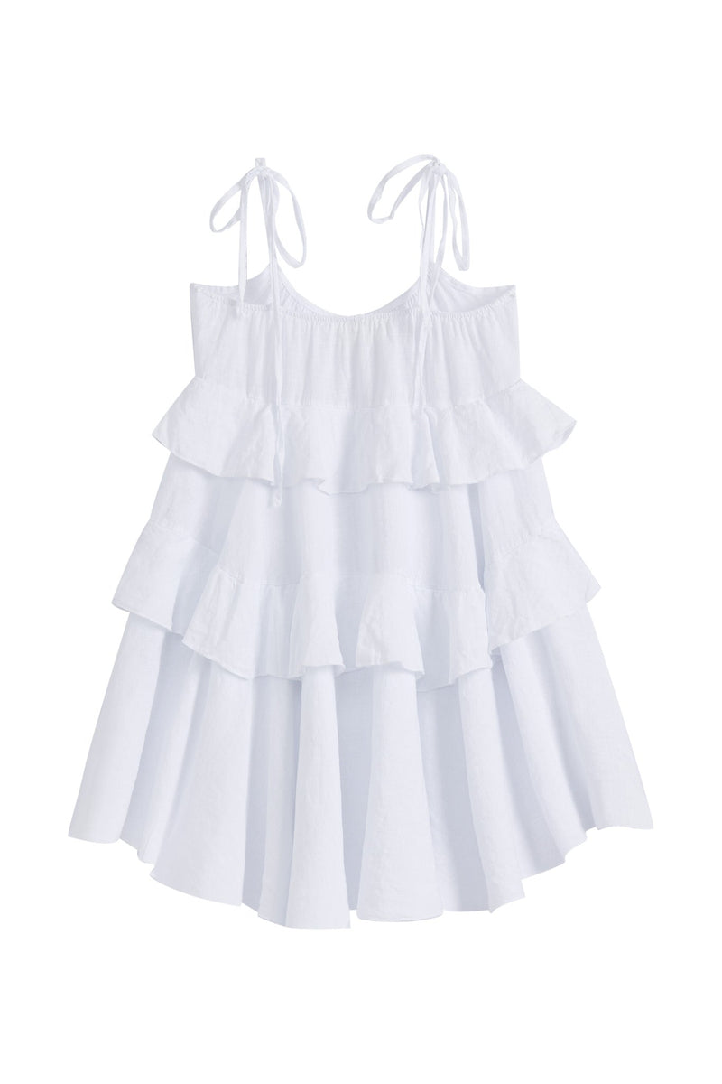 Lilibet linen dress, white