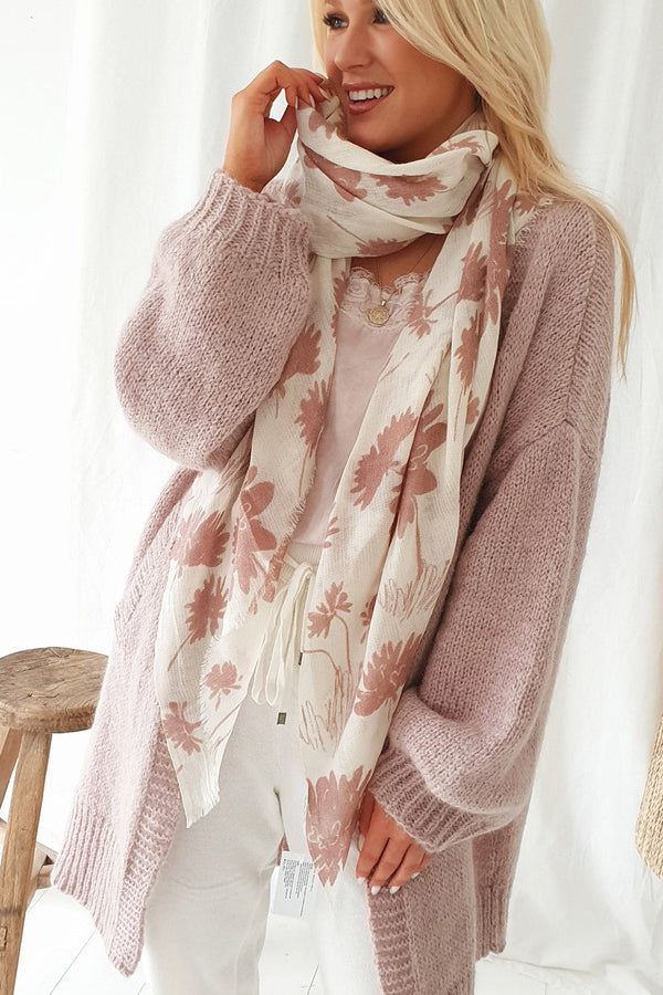 Lilium wool scarf, light pink
