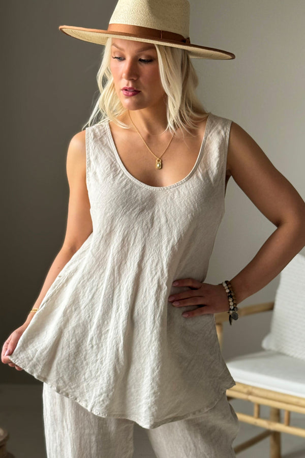 Lina pellavatoppi, hiekka
