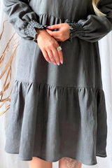 Lindsay linen dress, grafit