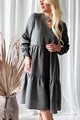 Lindsay linen dress, grafit