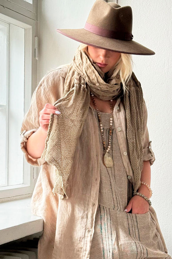 Linen mesh scarf, savanna