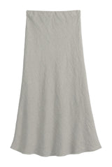 Linen pencil skirt, taupe