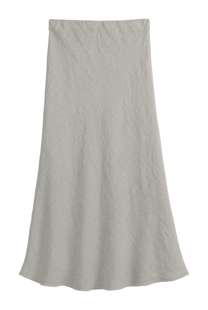 Linen pencil skirt, taupe