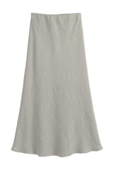 Linen pencil skirt, taupe