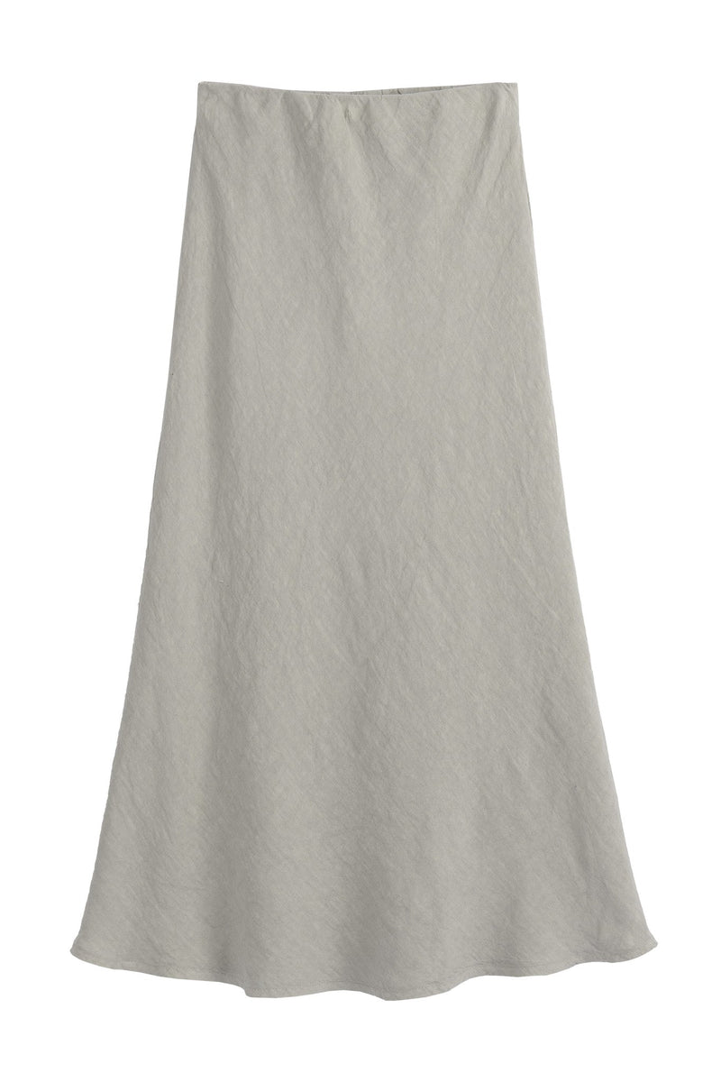 Linen pencil skirt, taupe