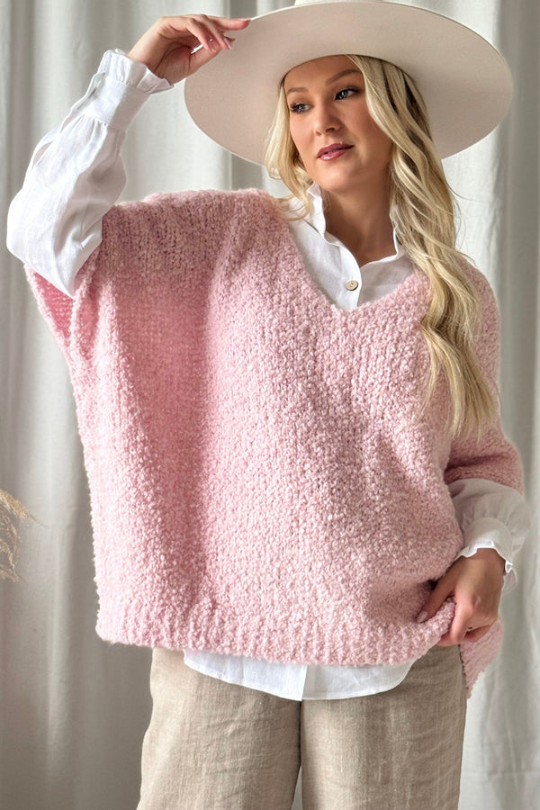 Lissy knit vest, baby pink