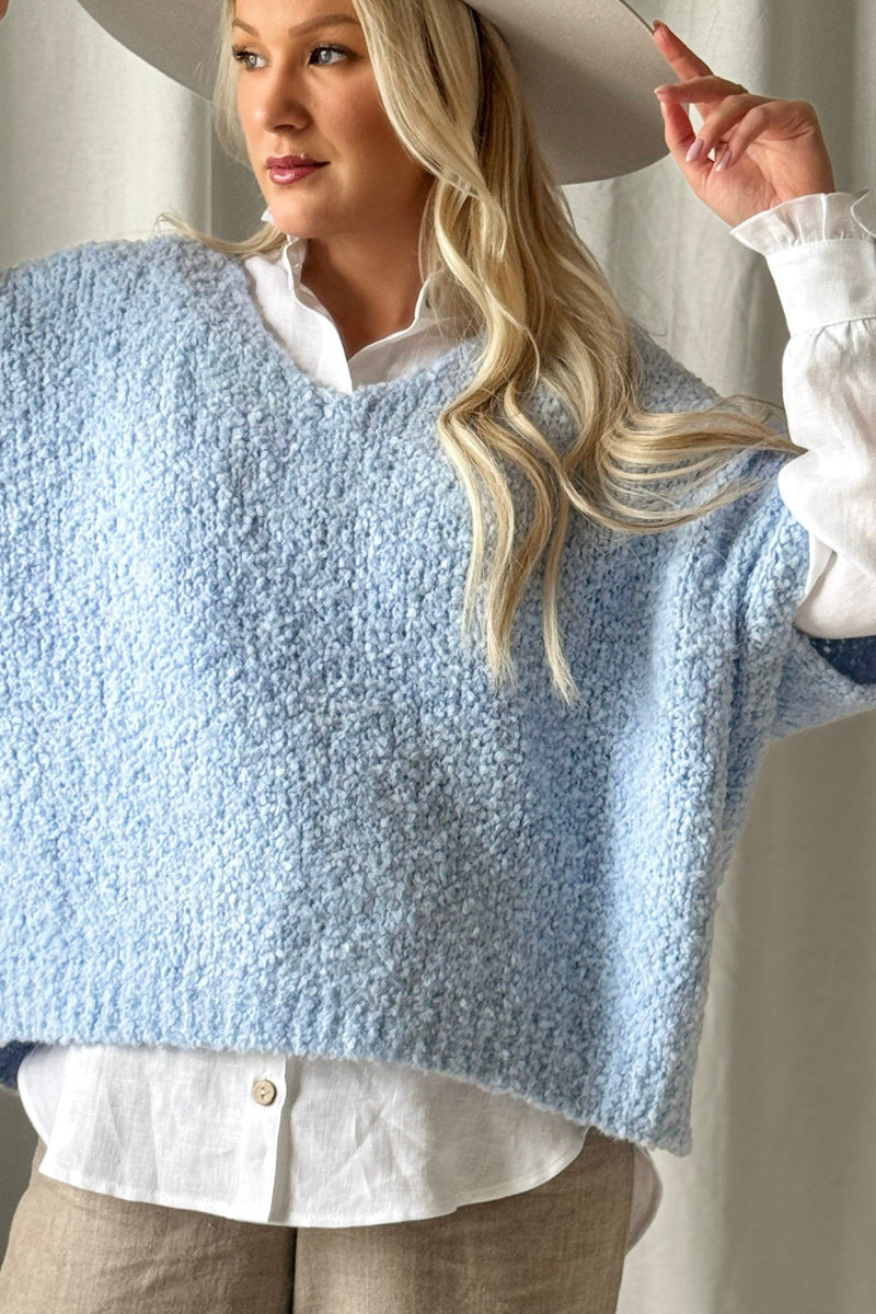 Lissy knit vest, sky blue