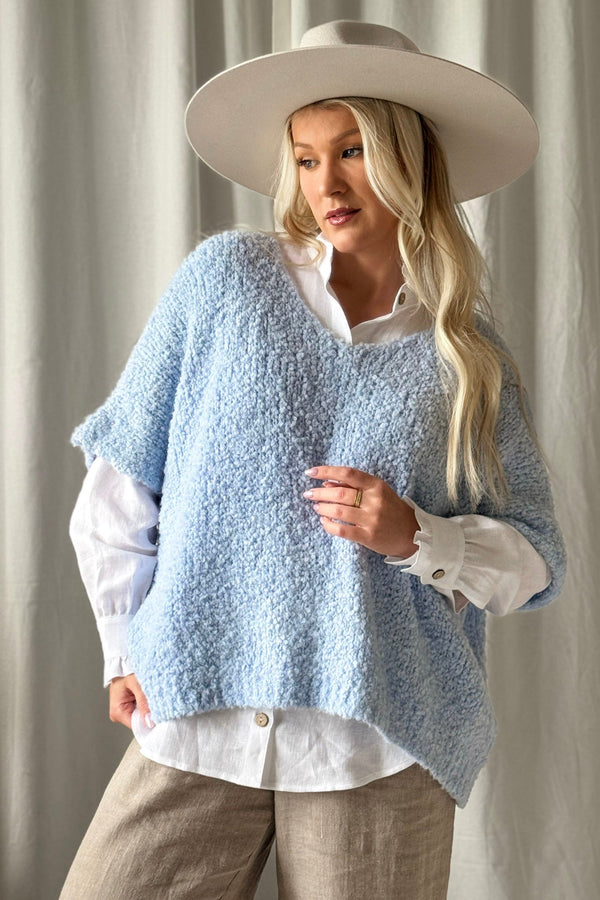 Lissy knit vest, sky blue