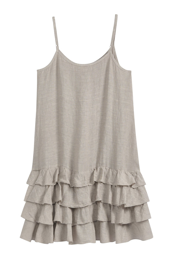 Livia linen dress, light taupe