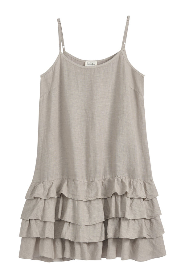 Livia linen dress, light taupe