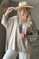 Bohemiana Vintage pitkähihainen t-paita, cashmere
