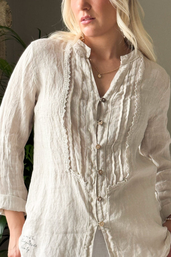 Louie linen shirt, sand