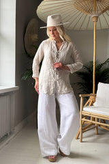 Louie linen shirt, sand