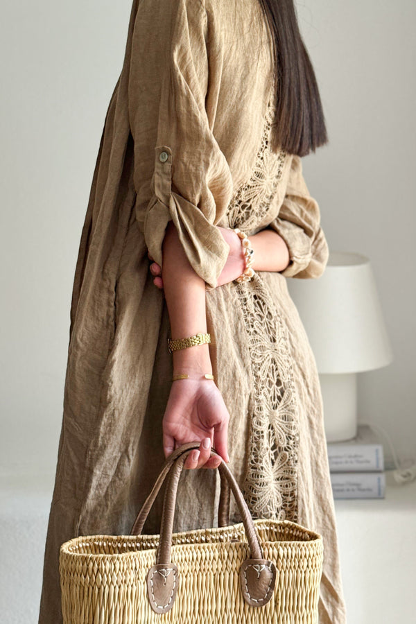 Louisa linen jacket, savanna