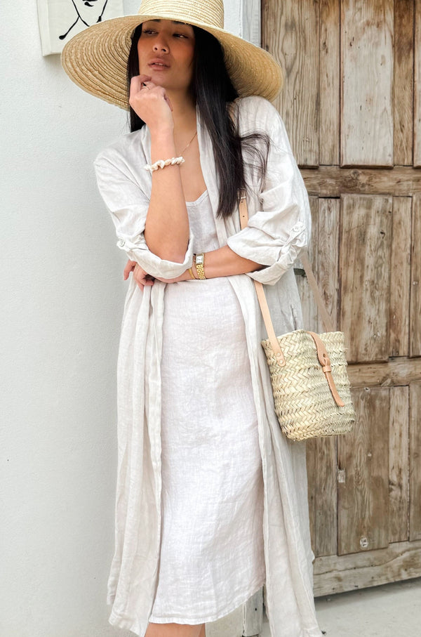 Louisa linen jacket, sand
