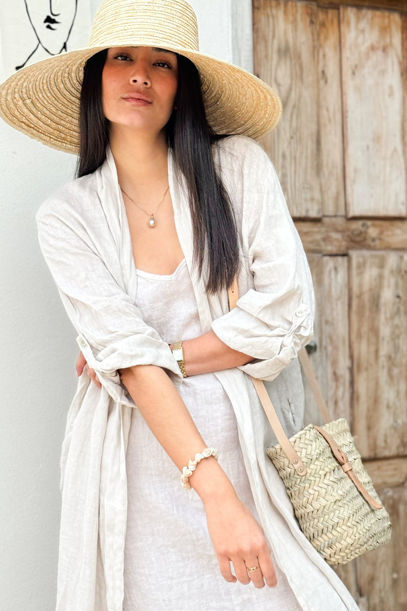 Louisa linen jacket, sand