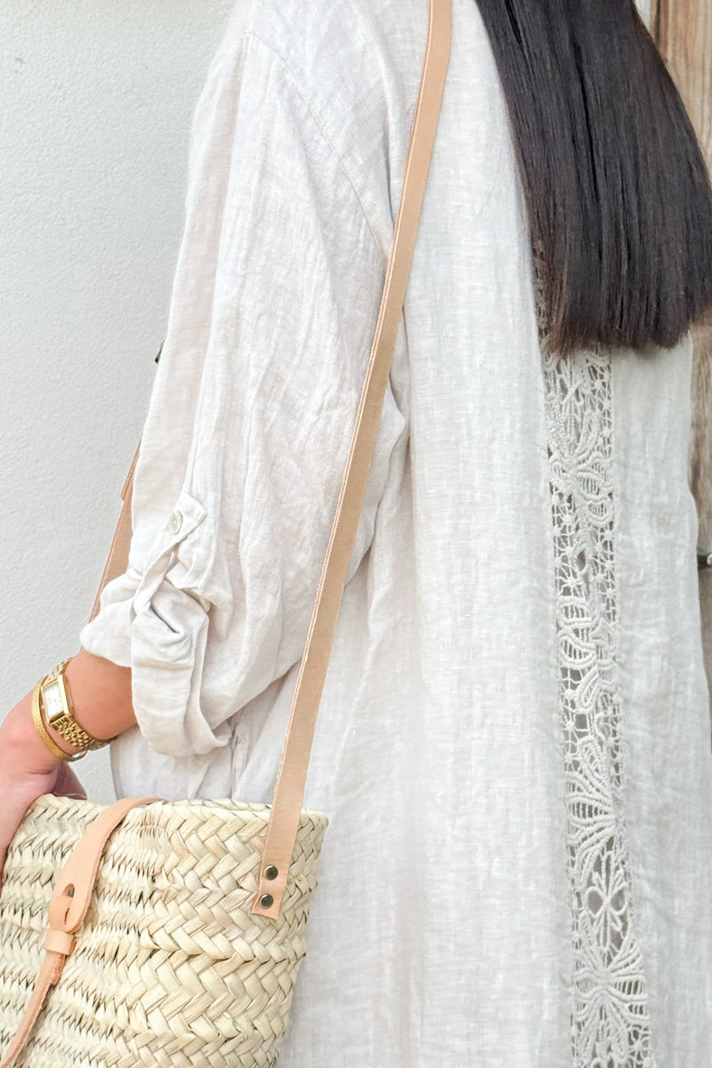 Louisa linen jacket, sand