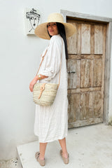 Louisa linen jacket, sand
