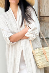 Louisa linen jacket, sand