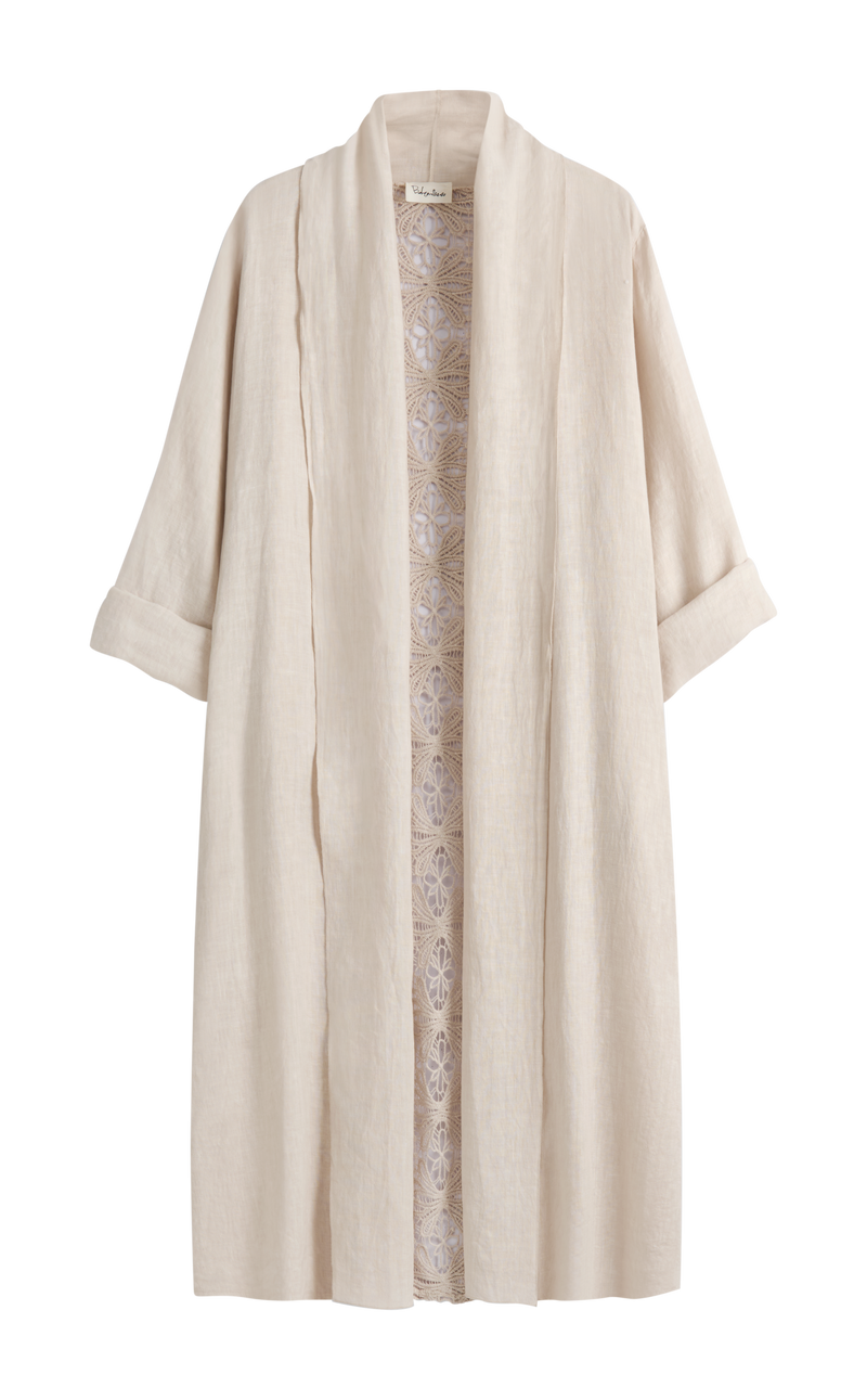 Louisa linen jacket, sand