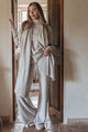 Lounge knit pants, chalk