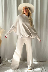 Lounge neulehousut, light beige