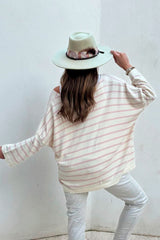 Lovely day cotton shirt, cream pink
