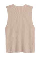 Lovie ribbed knit top, beige