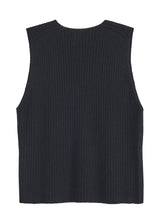 Lovie ribbed knit top, black