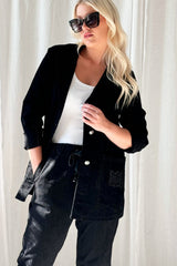 Lucent Velvet blazer, black