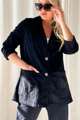 Lucent Velvet blazer, navy