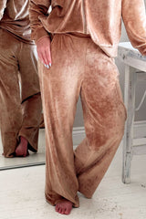 Luxie velour pants, caramel