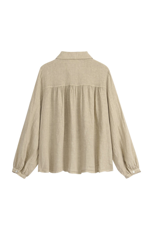 Maisie linen shirt, cashmere