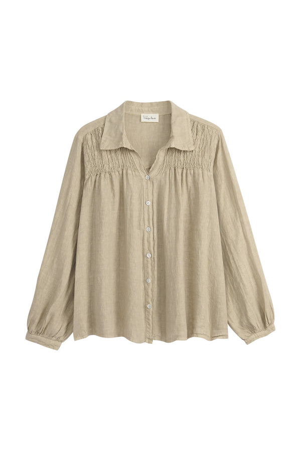 Maisie linen shirt, cashmere