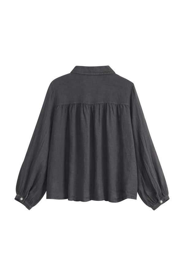 Maisie linen shirt, smoke
