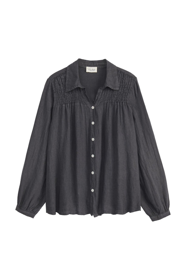 Maisie linen shirt, smoke