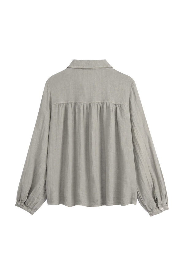 Maisie linen shirt, taupe