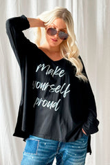 Make yourself proud long-sleeved t-shirt, black